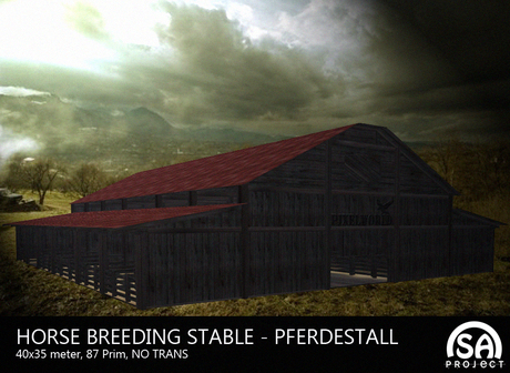 Second Life Marketplace - HORSE BREEDING STABLE - PFERDESTALL - SCHEUNE